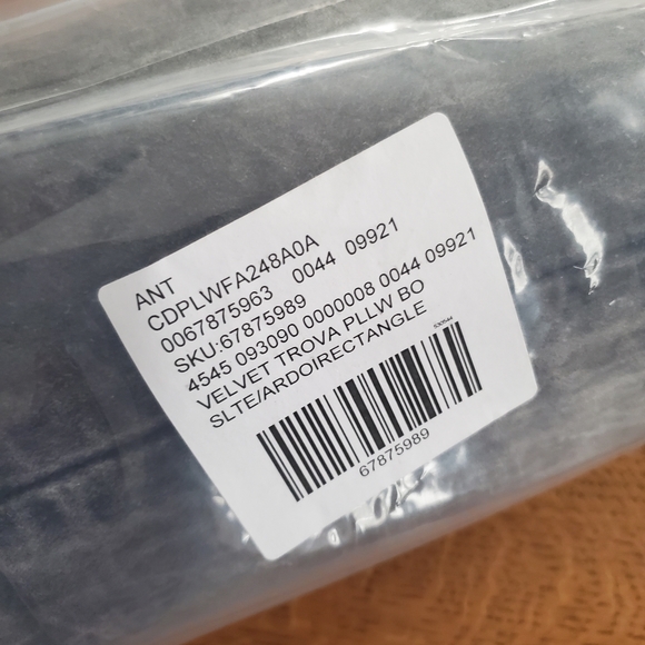 Anthropologie Velvet Trova Bolster Pillow - slate - Picture 13 of 13